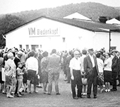 Er&ouml;ffnung des ersten Verbrauchermarktes der Rewe Gruppe 1968 in Biedenkopf